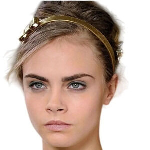 Tory Burch Saffiano Leather Maroon Bow Logo Headband
